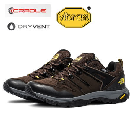 【The North Face】男 超輕防水透氣登山健行鞋/CRADLE後跟穩定技術/46AM-KAC 棕色 V✿30E010